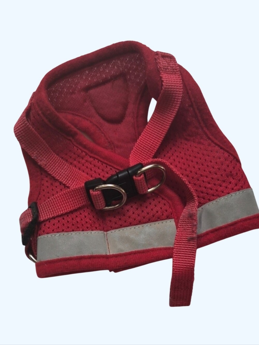 Red Dog Harness With Reflective Strip-Size Small